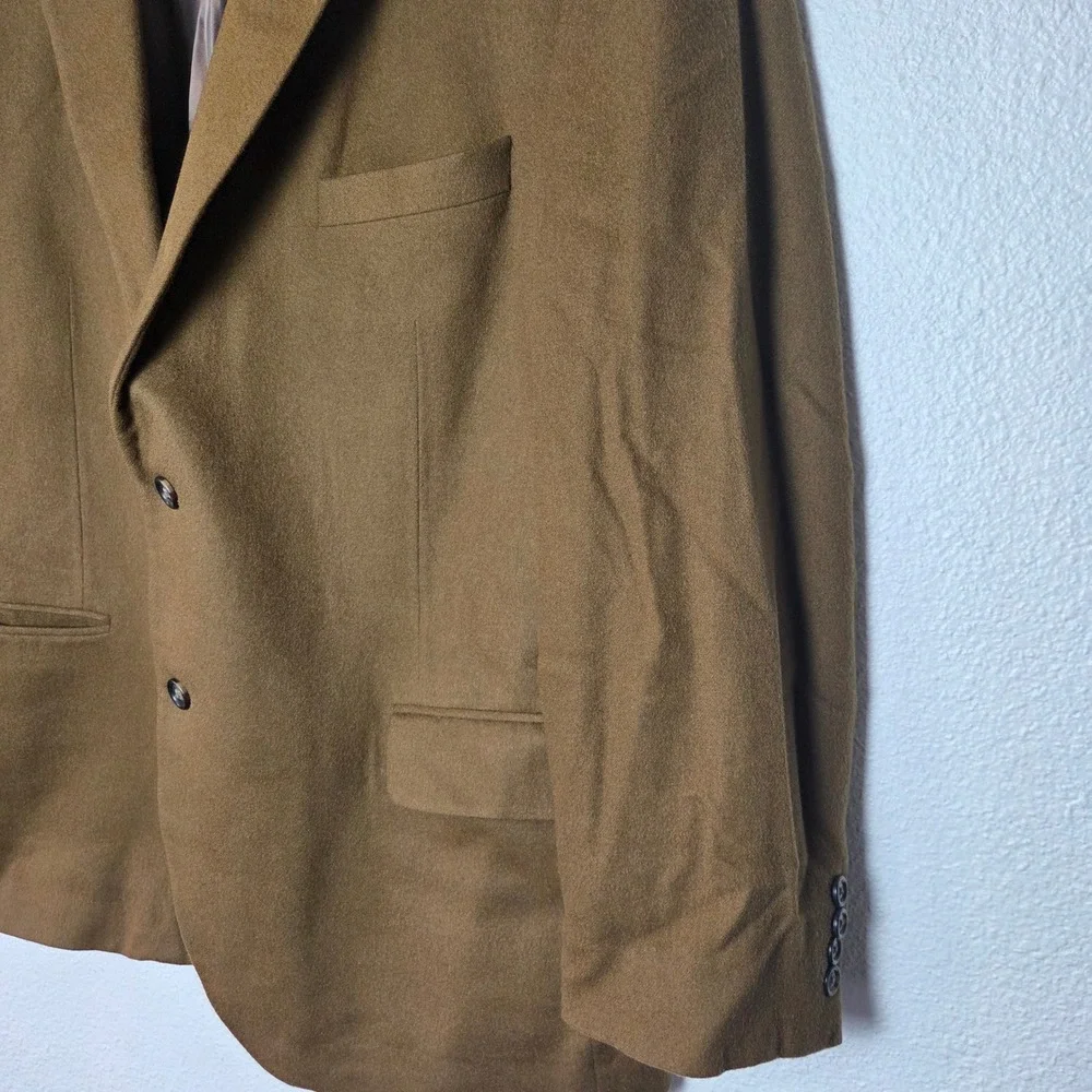 Jos A Bank Sport Coat 46R Brown 90 Wool 10 Cashmere Men's Blazer 2 Button